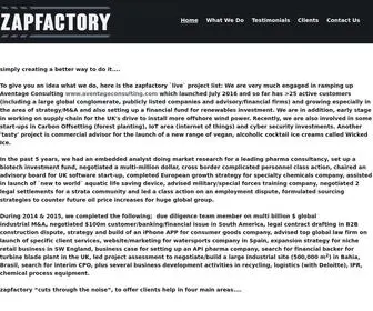 Zapfactory.com(Home Page) Screenshot