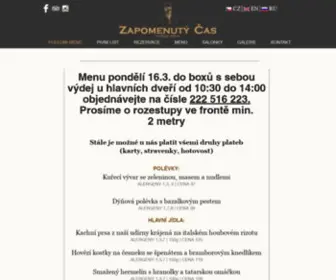 Zapomenutycas.cz(Restaurace Zapomenutý čas) Screenshot