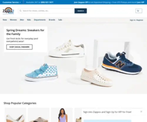 Zapoos.com(Shoes, Sneakers, Boots, & Clothing) Screenshot