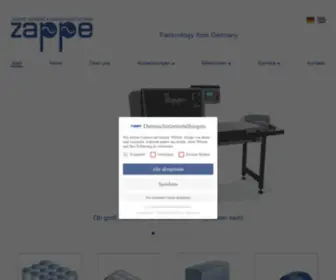 Zappe.com(Folienverpackungsmaschinen vom Hersteller) Screenshot