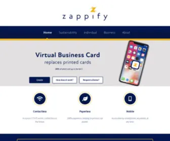 Zappify.co.uk(Digital Business Cards for the 21st Century) Screenshot