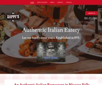 Zappispizza.com(Italian Restaurant in Niagara Falls) Screenshot