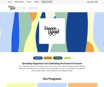 Zapposforgood.org(Zappos for Good) Screenshot