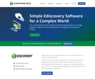 Zapproved.com(Ediscovery Software For In) Screenshot
