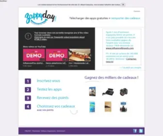 Zappyday.com(Télécharger des applications mobiles pour gagner des cadeaux) Screenshot