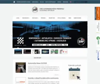 Zapsr.sk(Zväz automobilového priemyslu Slovenskej republiky (ZAP SR)) Screenshot