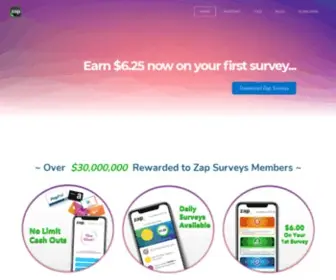 Zapsurveys.com(Zap Surveys) Screenshot