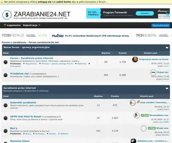 Zarabianie24.net(Forum o zarabianiu) Screenshot