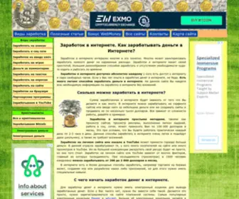 Zarabotay-Dengi.net(Способы заработка в Интернете) Screenshot