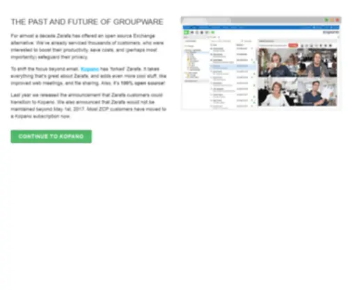 Zarafaserver.de(Zarafa offers Open Source email server software & mobility) Screenshot