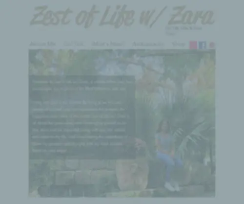 Zaramjones.com(Zest of life w/ Zara) Screenshot