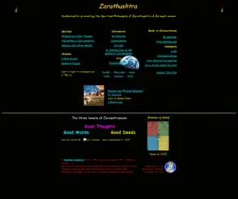 Zarathushtra.com(Dedicated to the Spiritual Philosophy of Zarathushtra and Zoroastrianism. Inc) Screenshot