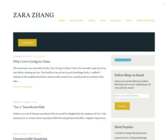 Zarazhang.com(Zara Zhang) Screenshot