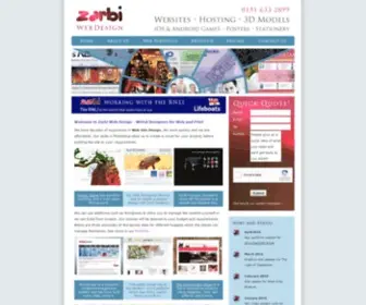 Zarbi.co.uk(Zarbi Design) Screenshot