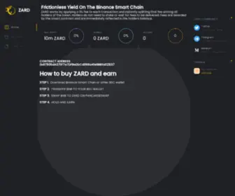 Zard.finance(Frictionless Yield For The Binance Smart Chain) Screenshot