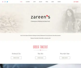 Zareensrestaurant.com(Pakistani, Indian, Halal Food, Michelin) Screenshot