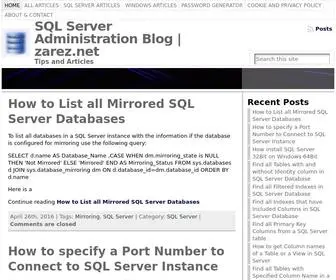 Zarez.net(SQL Server Administration Blog) Screenshot
