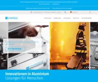 Zarges.de(Innovationen in Aluminium) Screenshot