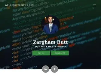 Zarghambutt.ga(Zargham Butt) Screenshot