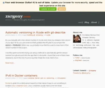 Zargony.com(Web Development) Screenshot