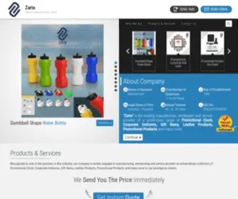 Zaria.co.in(Manufacturer of Promotional Products & Wall Clock from Delhi) Screenshot