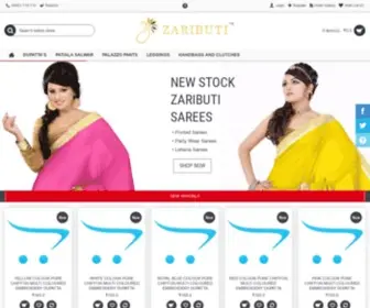 Zaributi.com(Sanganeri Block Print Dupatta & Cotton Patiala Pants in Jaipur) Screenshot