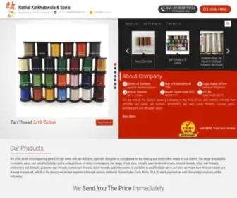 Zarithread.com(Ratilal Kinkhabwala & Son's) Screenshot