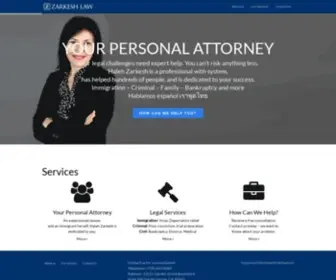 Zarkesh-Law.com(Zarkehs Law) Screenshot