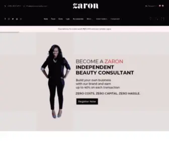 Zaroncosmetics.com(Zaron Cosmetics and Beauty eCommerce Website) Screenshot