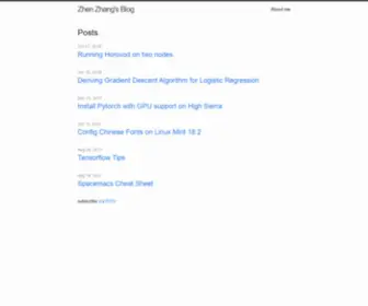 Zarzen.me(Zhen Zhang’s Blog) Screenshot