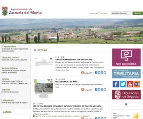 Zarzueladelmonte.es(Página oficial del Ayuntamiento de Zarzuela del Monte (Segovia)) Screenshot