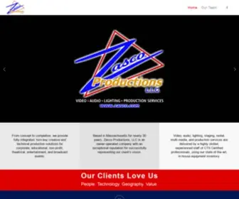 Zasco.com(Video, audio, lighting, staging, rental, multi-media, and production services) Screenshot