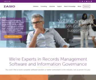 Zasio.com(Experts in records management software and information governance. Zasio) Screenshot