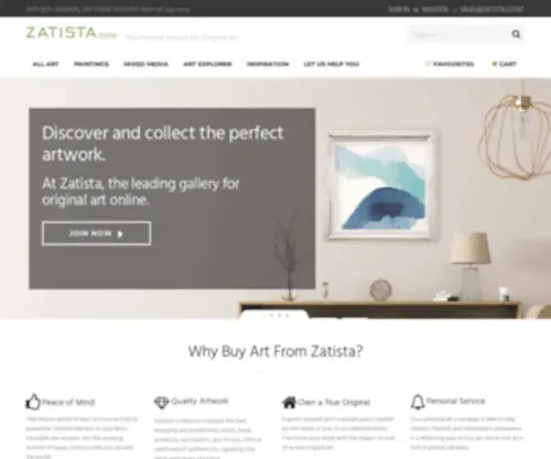 Zatista.co.nz(Buy Original Art) Screenshot