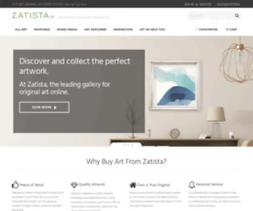Zatista.ie(Buy Original Art) Screenshot