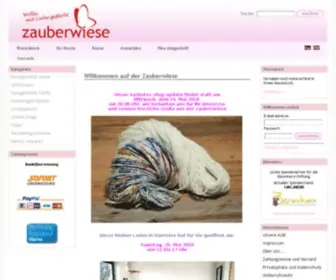 Zauberwiese.com(Handgefärbte Sockenwolle) Screenshot