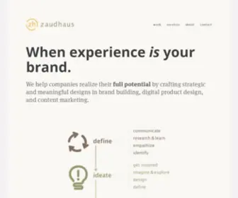 Zaudhaus.com(A design consulting firm based in San Francisco and Los Angeles) Screenshot