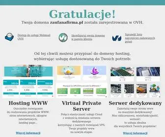 Zaufanafirma.pl(OVH wspiera Twój rozwój poprzez najlepsze rozwiązania www) Screenshot
