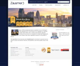 Zausmer.com(Leading michigan law firm) Screenshot