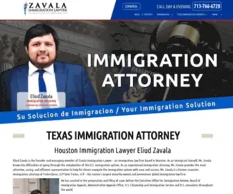 Zavalaimmigration.lawyer(Immigration attorney located in Houston) Screenshot