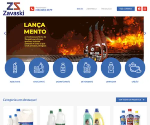 Zavaski.com.br(Produtos de Limpeza) Screenshot