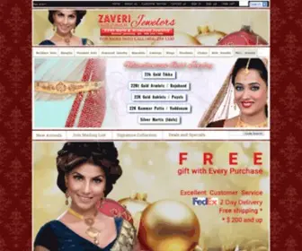 Zaveribazaarjewelers.com(22K Gold Jewelry Store) Screenshot