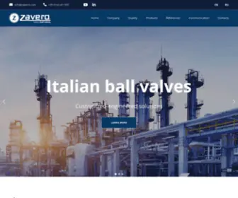 Zavero.com(Italian ball valves) Screenshot