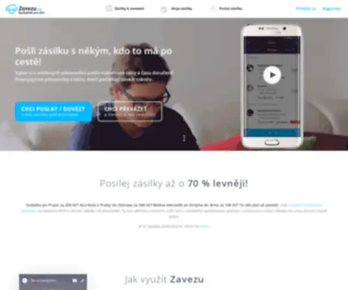 Zavezu.cz(We are the worldwide parcel delivery solution. we are a global digital platform) Screenshot