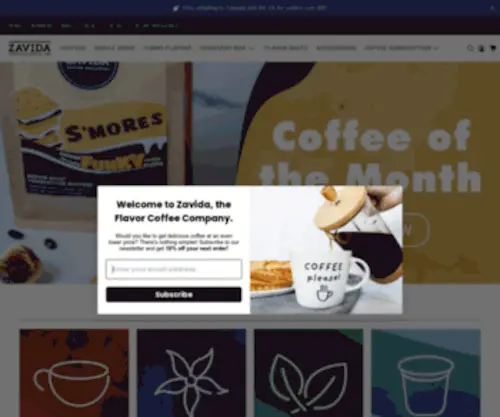 Zavida.ca(Gourmet Coffee) Screenshot