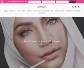 Zawara.com(Zawara cosmetics and wellness) Screenshot