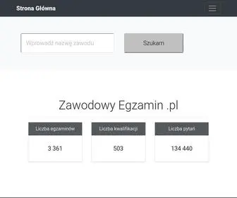 Zawodowyegzamin.pl(Głowna) Screenshot