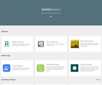 Zayedbaloch.com(Web and Mobile App developer in Bahrain) Screenshot