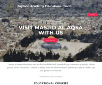 Zaytoonacademy.co.uk(VISIT MASJID AL AQSA WITH US Learn more CORONAVIRUS IMPORTANT UPDATE LAST UPDATED) Screenshot