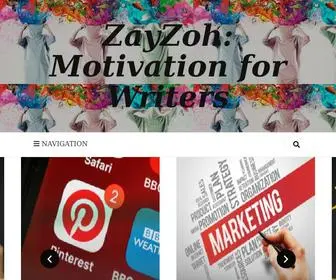 Zayzoh.com(Motivation for Writers) Screenshot